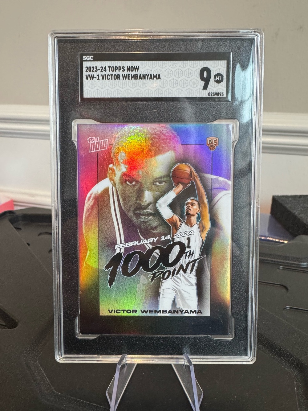 🔥 2024 Victor Wembanyama Topps Now Rookie Card. SGC 9 #SanAntoniospurs